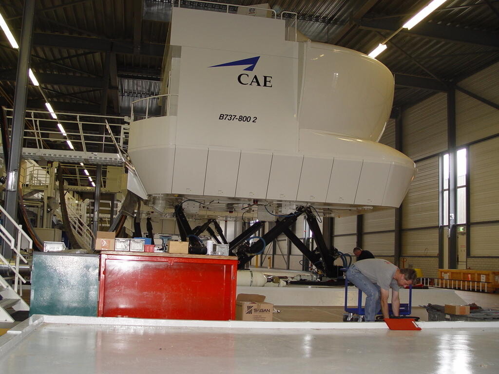 Hydraulic contruction flight simulator projects, Uniteq Hydraulics