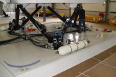 Hydraulic contruction flight simulator