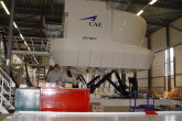 Hydraulic contruction flight simulator